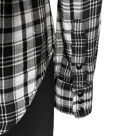 Polo Ralph Lauren Womens Button Up Shirt Plaid Flannel Western Snap Button Top 2 - Picture 9 of 9